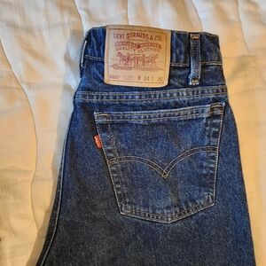 Dark wash Vintage Levi 505s